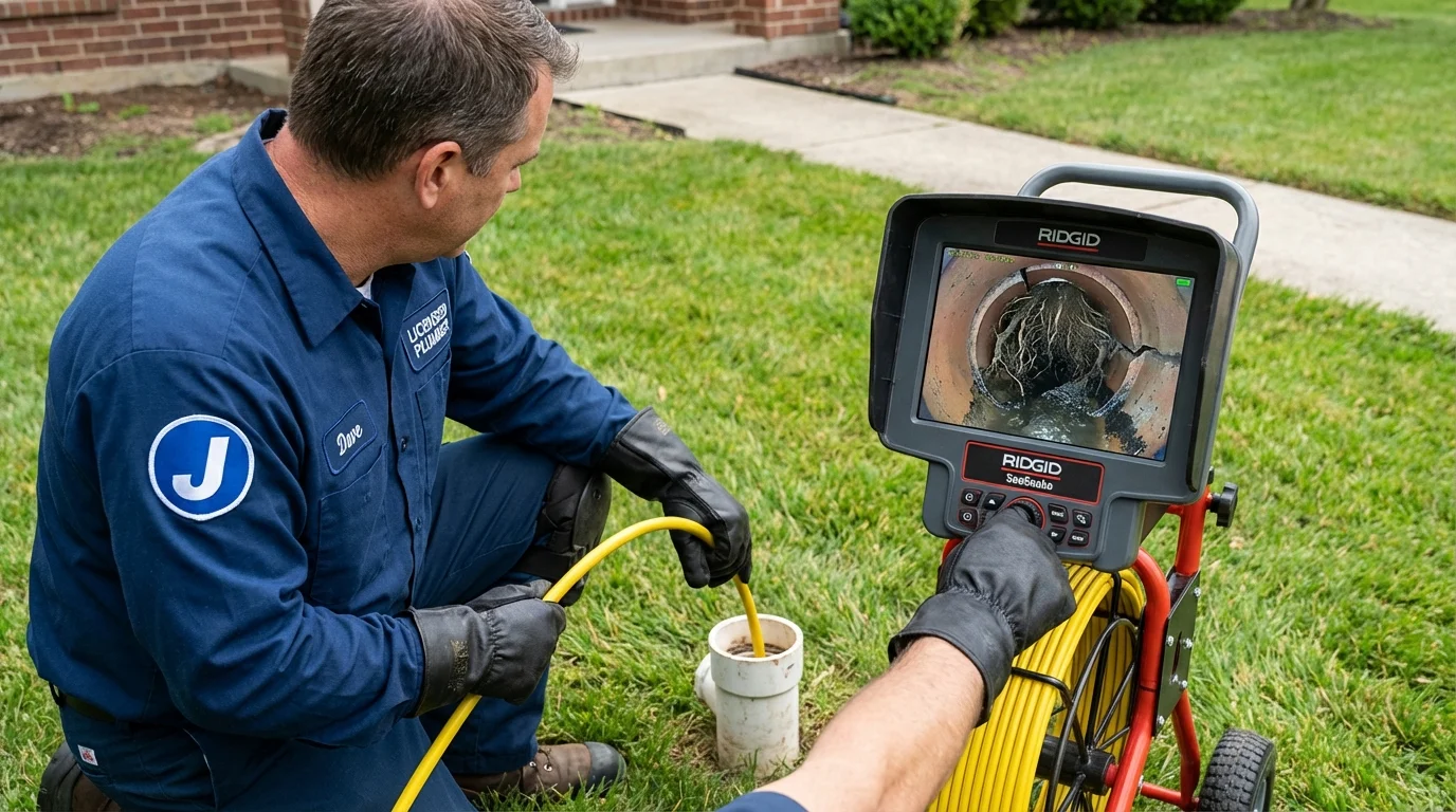 Sewer camera inspection being performed by Johns Plumbing LLC in Box Elder
